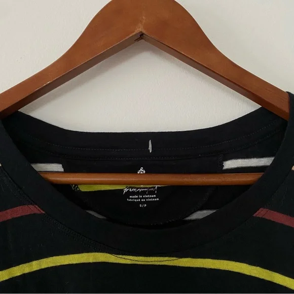 Nwot Free People Rising Tide Printed Relaxed Boxy T-Shirt in
Black/Stripe size S - Picture 7 of 7